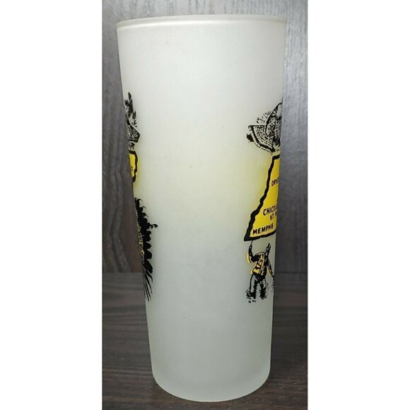 Vintage Anchor Hocking Flosted Glass Tennessee Drinkware And Barware Tumbler Mug - Picture 5 of 9